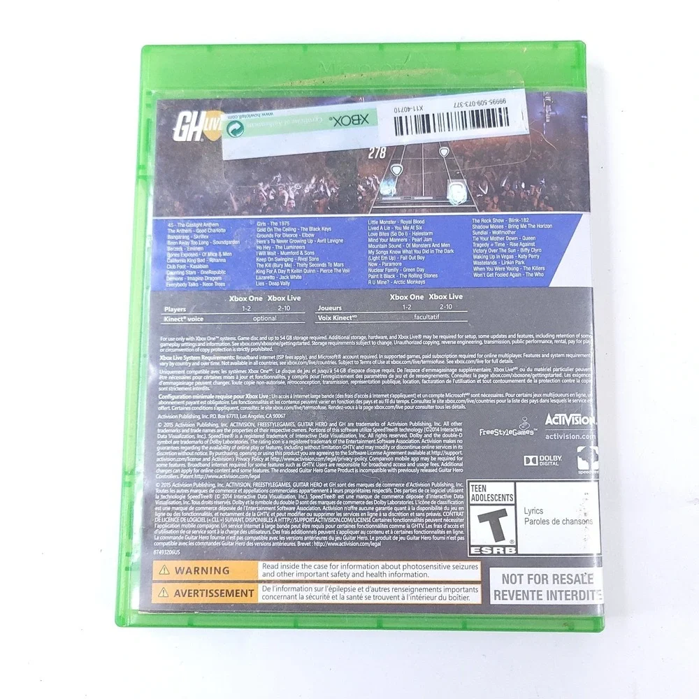 Xbox One Guitar Hero Live Supreme Party Edition - 2 Guitars plus Game No Dongles